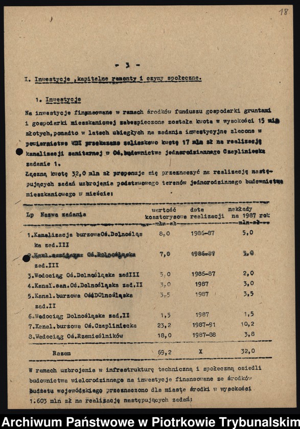 Obraz 20 z jednostki "Protokoły z posiedzeń Egzekutywy [Komietu Miejskiego PZPR w Bełchatowie, część I]"
