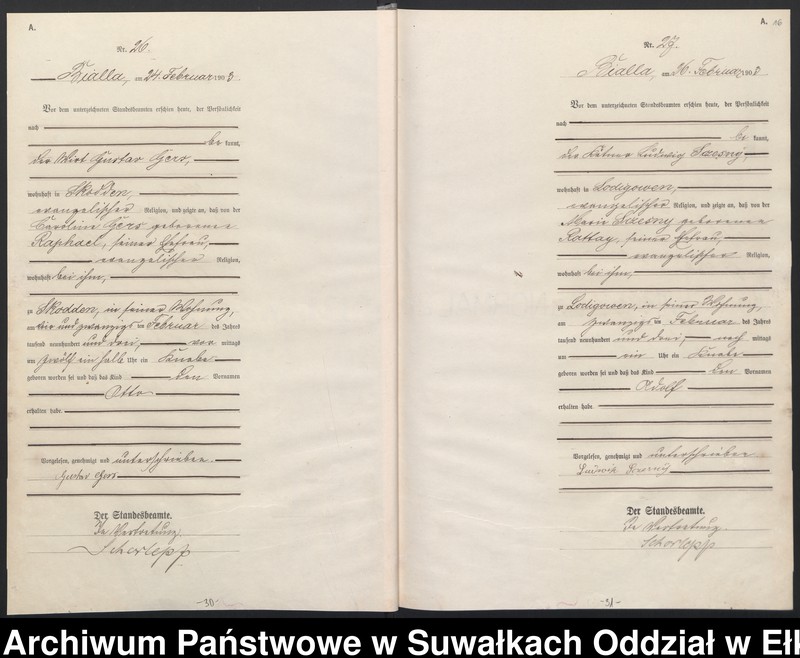 image.from.unit.number "Geburts-Haupt-Register des Königlichen Preussischen Standes-Amtes Belzonzen Kreis Johannisburg"