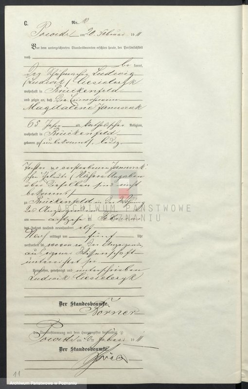 Obraz 14 z jednostki "Sterbe-Nebenregister"