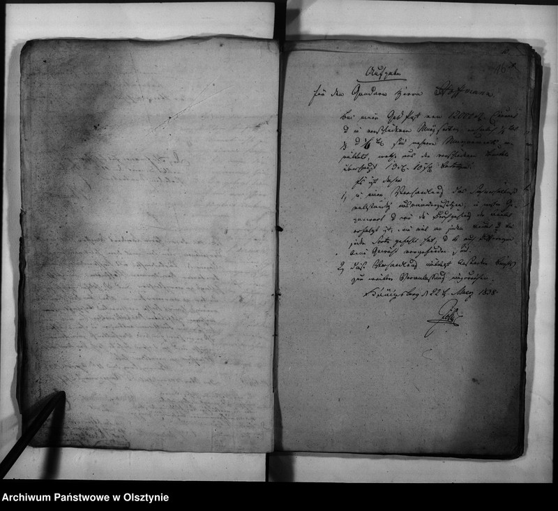 image.from.unit.number "Anstellung des Gensdarm Hoffmann [Johann Friedrich] als Regierungs-Haupt Kassesdiener"