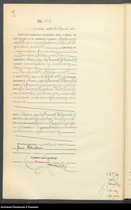 Obraz 20 z jednostki "Księga miejscowa zgonów tom IV [Rejestr główny zgonów]"