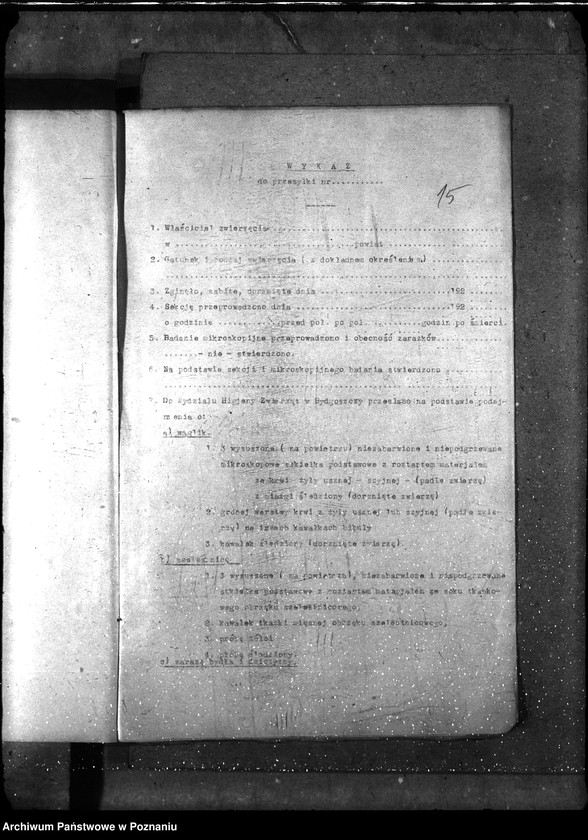 Obraz 19 z jednostki "Sprawy ogólne wąglik, szelestnica i zaraza dziczyzny"