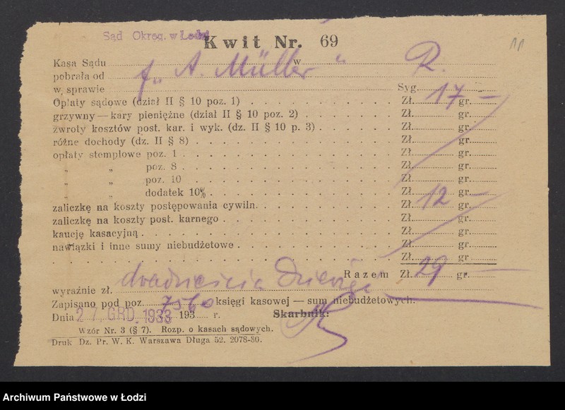 Obraz 13 z jednostki "A. Müller - - G. Günter – skład mebli"