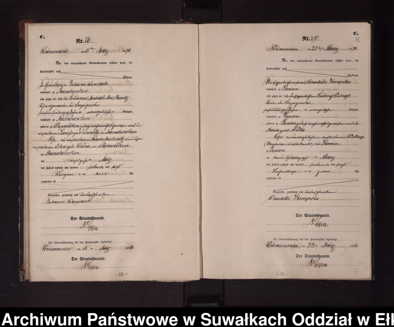 image.from.unit.number "Sterbe-Neben-Register des Preussischen Standes-Amtes Widminnen Kreis Loetzen"