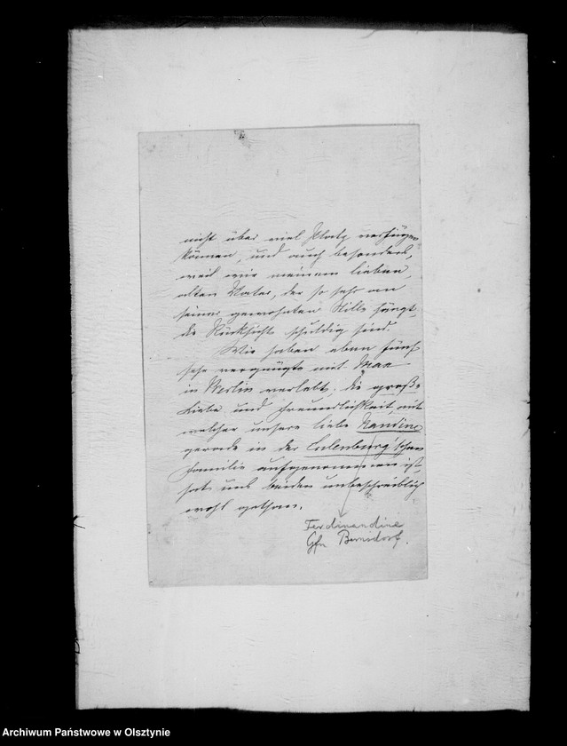 image.from.unit.number "/Ferndinadine Gfin Hahn- Kuchelmiss geb. Gfin Bernstorff an ihre Schwägerin Anna Gfin Lehndorff geb. Hahn/"