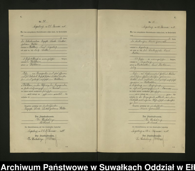 image.from.unit.number "[Sterbe - Register (Neben - Register) Standesamt Angerburg einschl. der Bezirke Gr. Strengeln, Kehlen und Prinowen]"