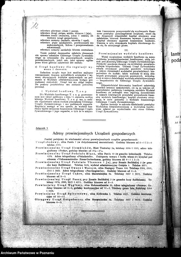 Obraz 15 z jednostki "Druk "Posiedzenie landratów, kierowników Prowincjonalnych Urzędów Gosp. i członków Gł. Urzędu Żywnościowego z dn. 20.I.1919 r. ""