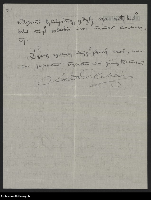 image.from.unit.number "Olchowicz Konrad (redaktor naczelny "Kuriera Warszawskiego"); Załączniki: telegramy do M. Borzęckiego i J. Piątkowskiej - Lübke; L.24 (odpowiedzi - rękopisy, maszynopisy)"