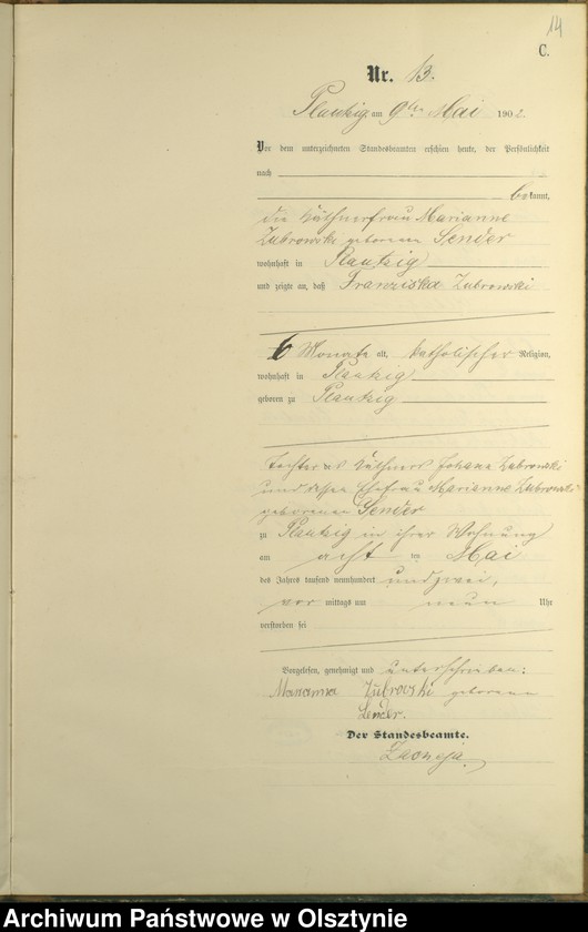 image.from.unit.number "Sterbe-Haupt-Register Nr 1 - 26"