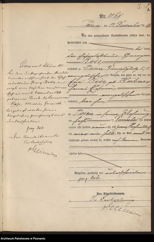 Obraz 10 z jednostki "Księga urodzeń t. VI"