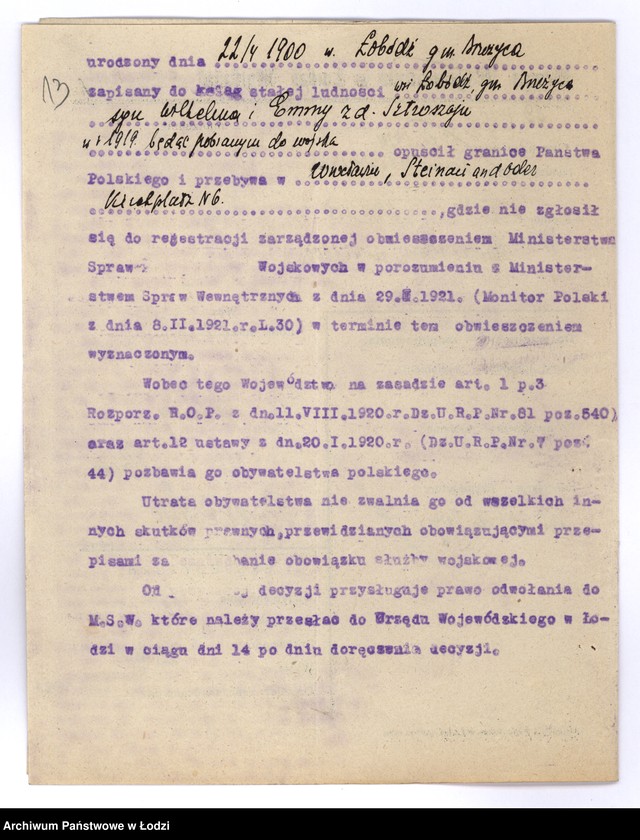 Obraz 15 z jednostki "Nadanie obywatelstwa 2060-8430, 222-429"