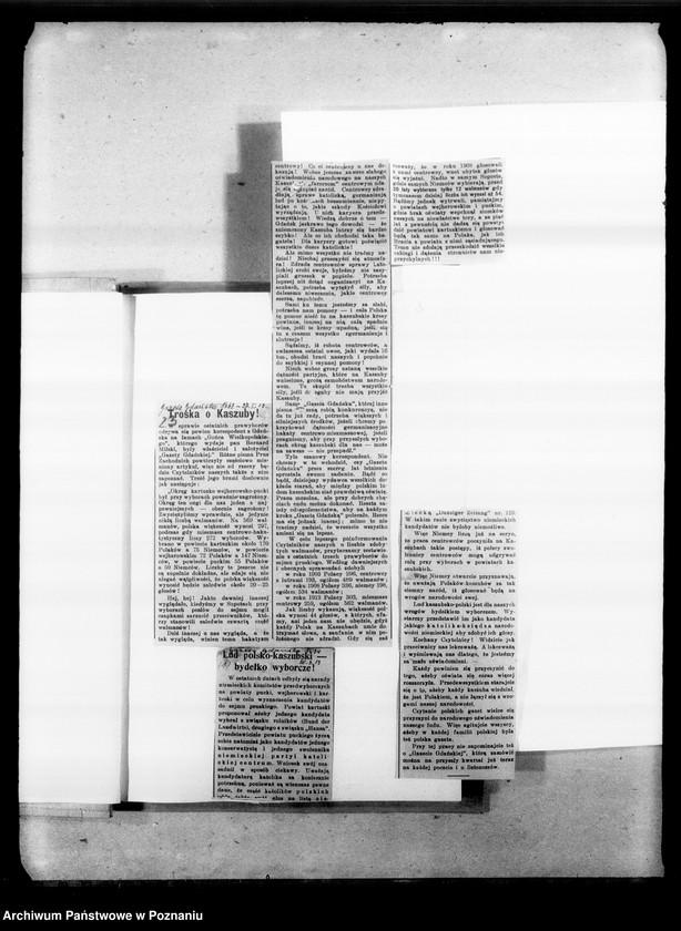 Obraz 8 z jednostki "Kaszuby i Mazury [wycinki prasowe] oraz spis miejscowości sporządzony przez ks. W. Barczewskiego do wydawnictwa "Geografia Polskiej Warmii"."