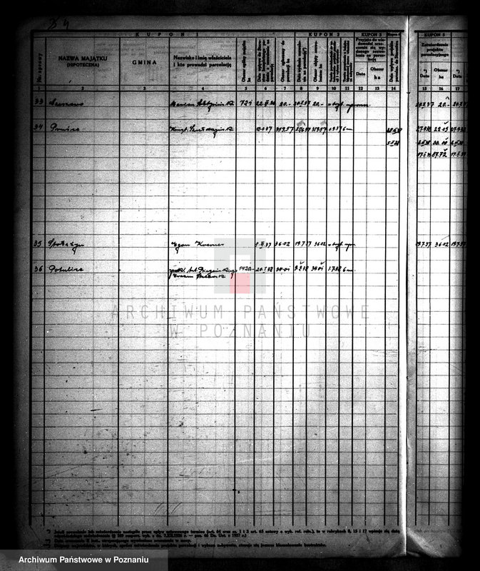 Obraz 8 z jednostki "/Księga kontroli prac parcelacji prywatnej powiatu wągrowieckiego/"