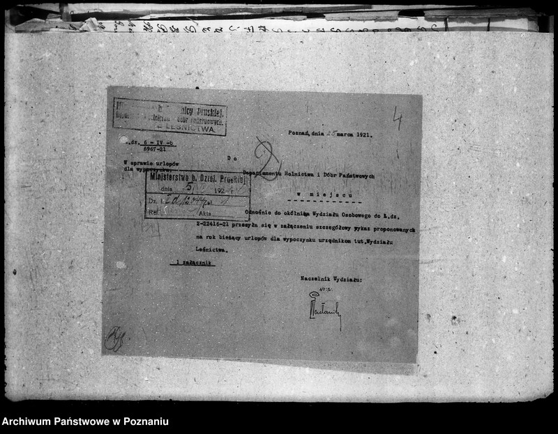 Obraz 8 z jednostki "Sprawy osobowe Departamenu Rolnictwa i Dóbr Państw. urlopy ferialne"
