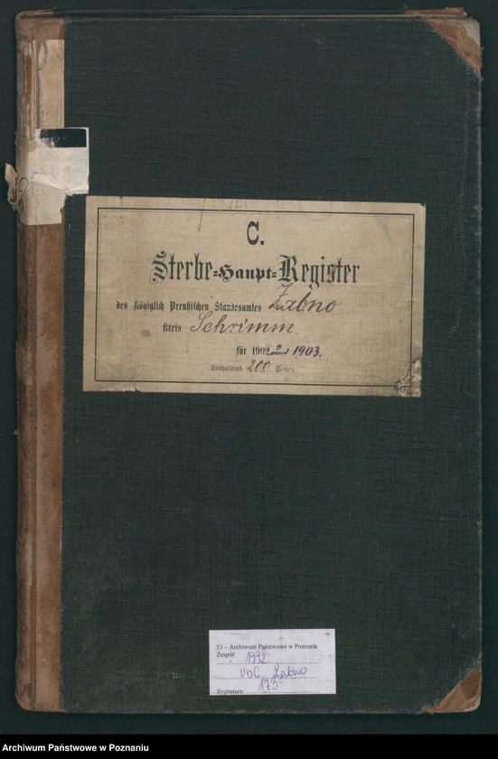 Obraz 2 z jednostki "Sterbe-Haupt-Register"