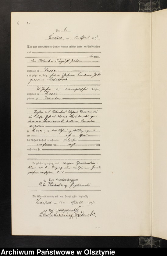 image.from.unit.number "Sterbe-Neben-Register Nr 1 - 21"