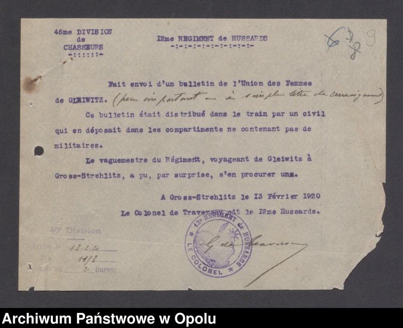 Obraz 11 z jednostki "/Propagande/Plakaty, odezwy, ulotki, afisze, broszury propagandowe różnych organizacji do mieszkańców Górnego Śląska, tłumaczenia w języku francuskim/"