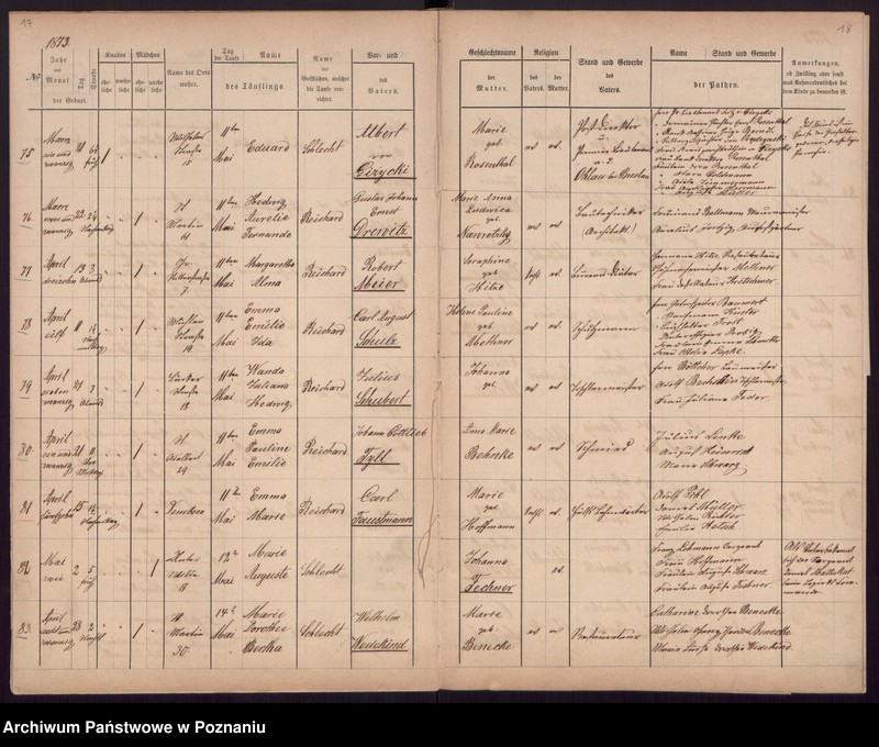 Obraz 11 z jednostki "[Akta urodzeń i chrztów, zgonów, ślubów]"