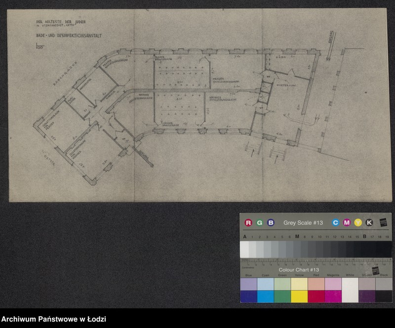 Obraz 1 z jednostki "Der Aelteste der Juden in Litzmanstadt - Getto Bade und Desinfektionsanstalt"
