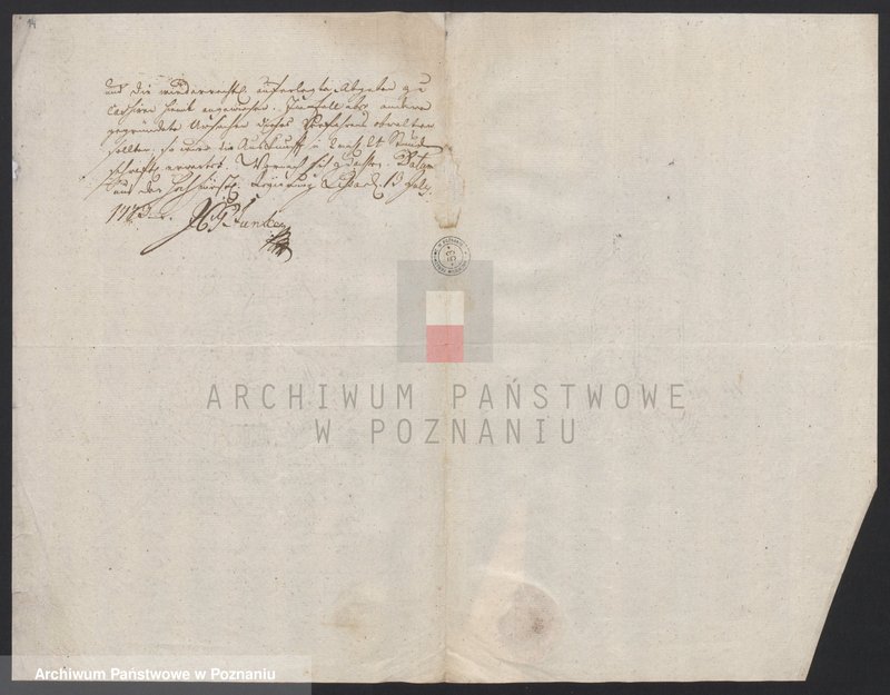 Obraz 17 z jednostki "Korespondencja - zarządzanie władzy zwierzchniej miasta Leszna w sprawach administracyjno - porządkowych i finansowych; język niemiecki"