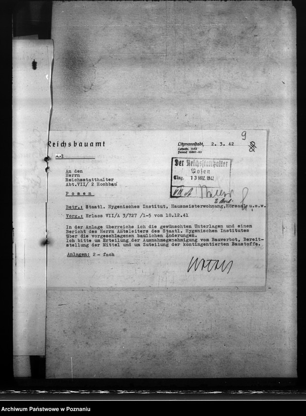 Obraz 13 z jednostki "Hygienisches Institut - Litzmannstadt"