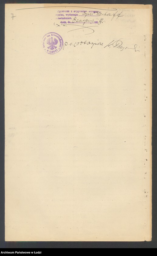 Obraz 9 z jednostki "Aron Warhaft i M. H. Bergman - Wyrób i sprzedaż towarów włókienniczych i pośrednictwo handlowe Polwit"