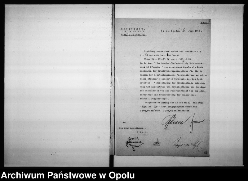 Obraz 9 z jednostki "Abschnitt J I. Kapitalien u[nd] Schuldenverwaltung Rechnungsjahr 1930"