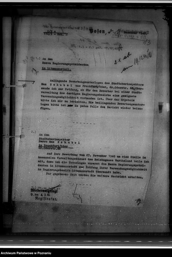 Obraz 17 z jednostki "Bewerbungen um Anstellung im öffentlichen Dienst"