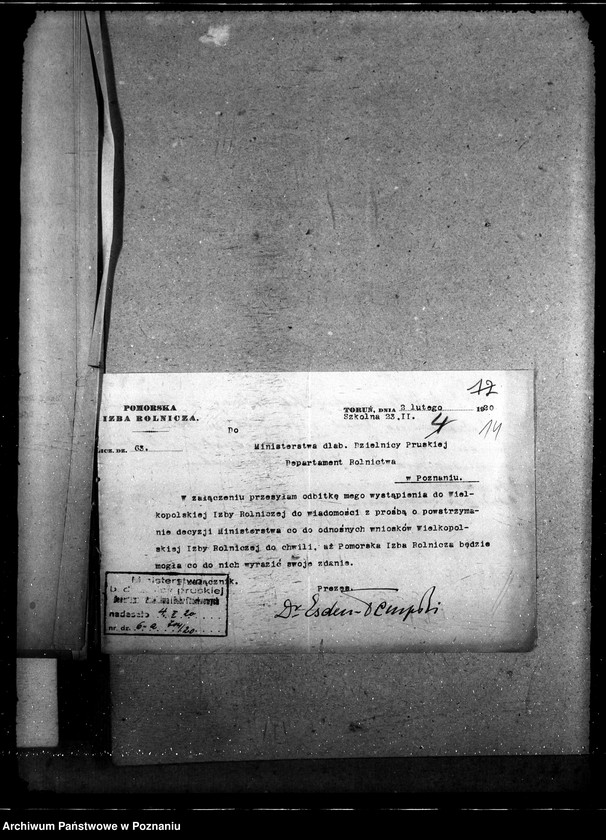 Obraz 18 z jednostki "Sprawy szczegółowo-administracyjne Pomorska Izba Rolnicza"