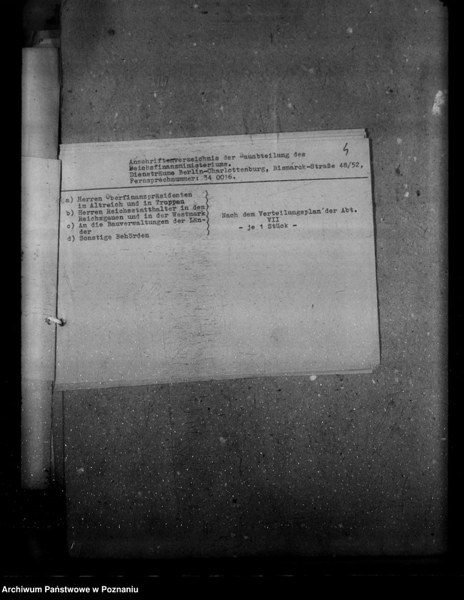 Obraz 8 z jednostki "Anschriftenverzeichnis - Hauptkanzlei"