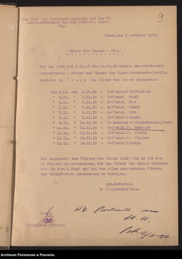 Obraz 12 z jednostki "[Zarządzenia i okólniki Einwandererzentralstelle Nord - Ost in Posen [Poznań]"