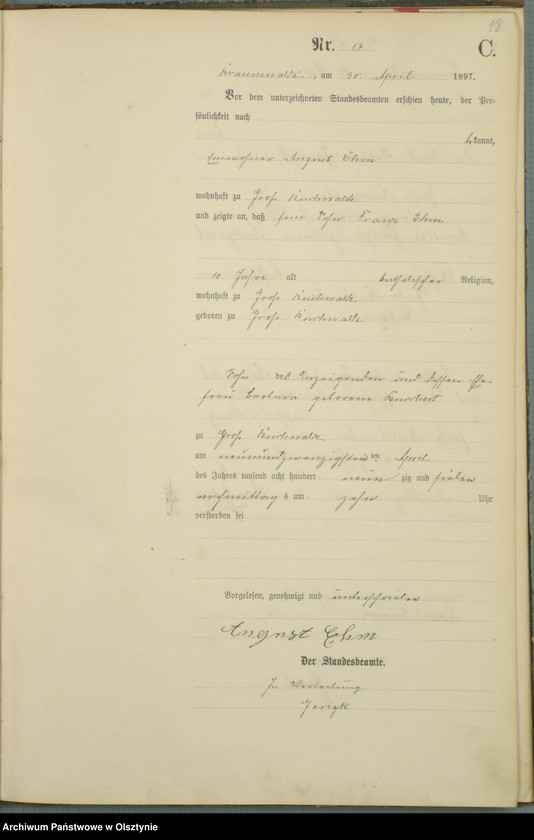 image.from.unit.number "Sterbe-Haupt-Register Nr 1 - 51"