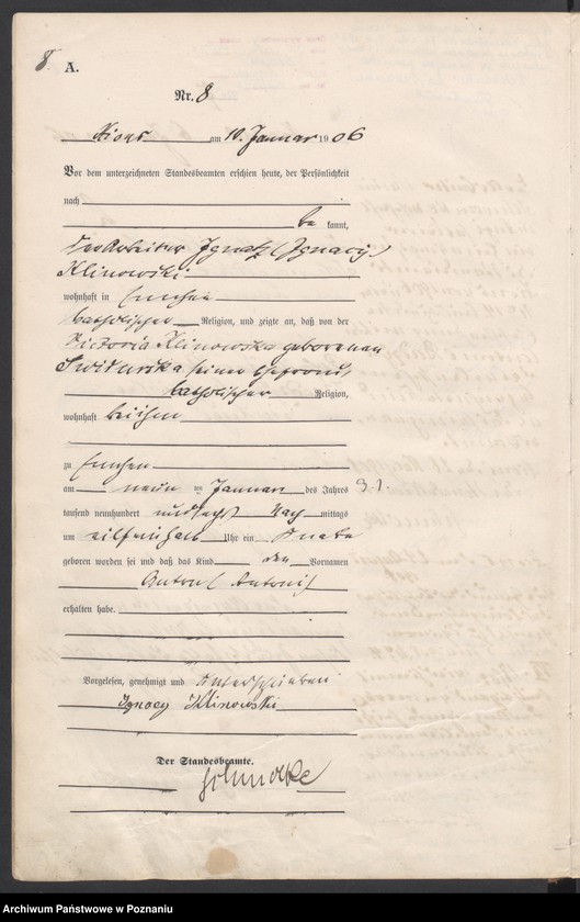 Obraz 11 z jednostki "Geburts-Haupt-Register"