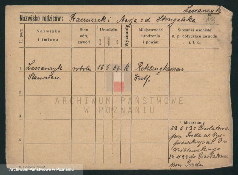 Obraz 13 z jednostki "Len - Lenżyk (Lę..)"