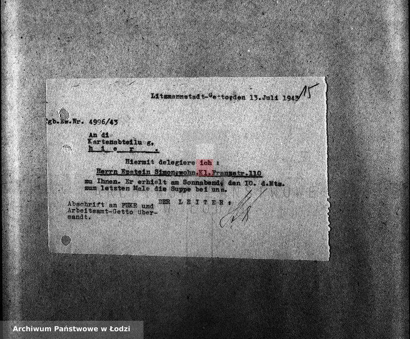 Obraz 18 z jednostki "[Korespondencja z Wydziałem Talonów, informacje o przesłanych talonach, informacje o konsumentach]"