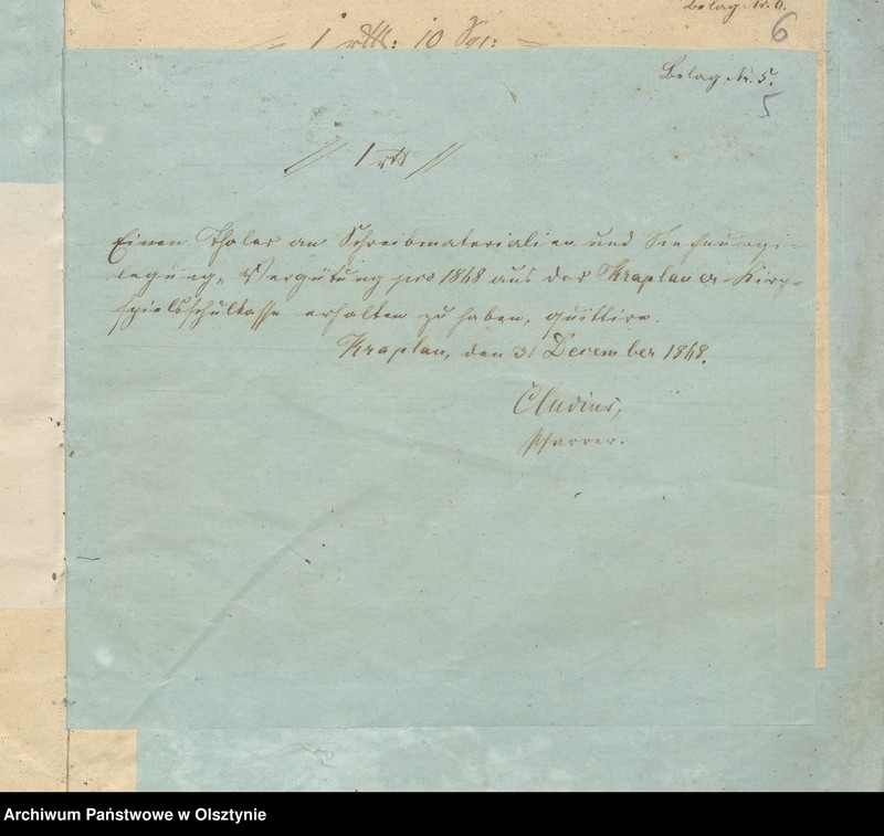 image.from.unit.number "Beläge zu Kirchspiels-Schul-Kassen-Rechnung von Kraplau"