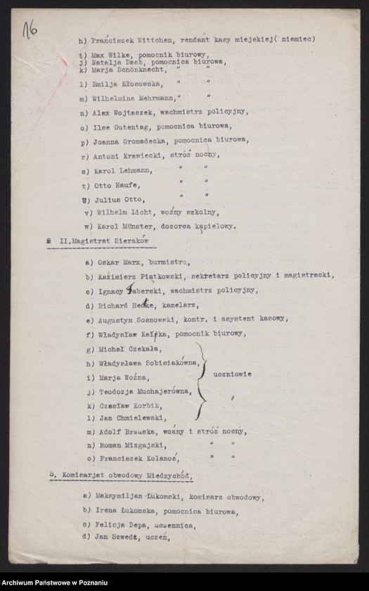 Obraz 15 z jednostki "[Dane statystyczne dotyczące urzędów i szkół na terenie powiatu międzychodzkiego oraz wykazy miejscowości]"
