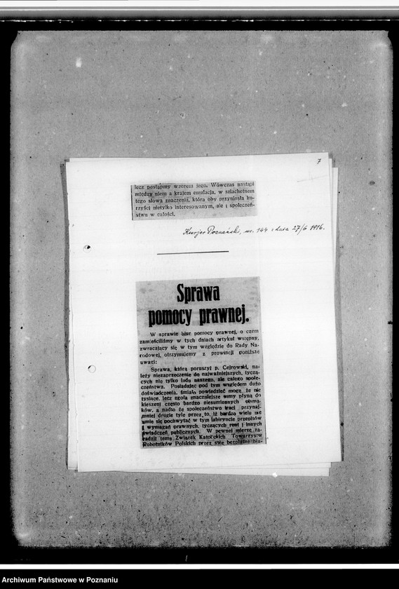 Obraz 12 z jednostki "Sprawozdania z działalności - wycinki z gazet"