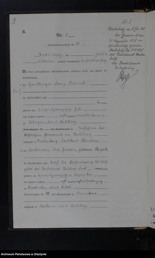 image.from.unit.number "Heirats-Haupt-Register Nr 1 - 45"