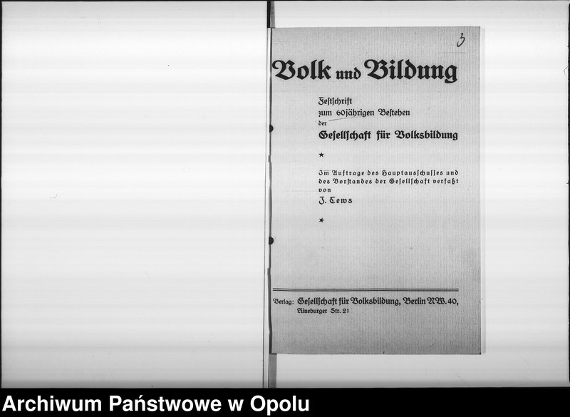 Obraz 8 z jednostki "Magistrats Oppeln. Betrifft: Gesellschaft für Volksbildung"