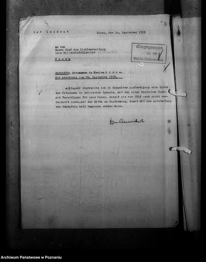 Obraz 8 z jednostki "Ortsnamenänderung - Kreis Lissa (Leszno)"