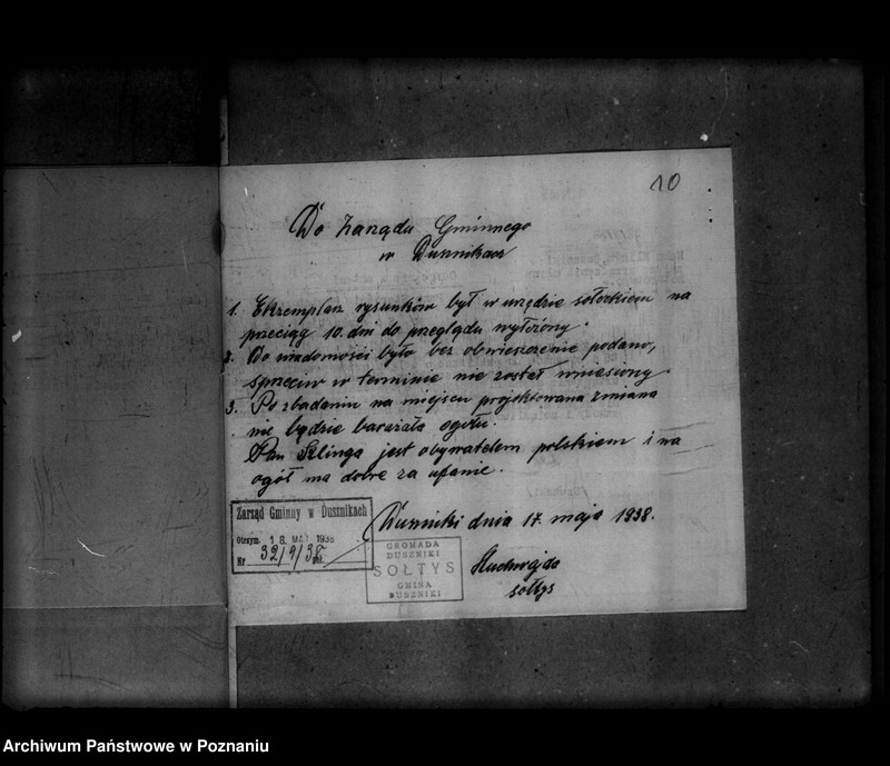 Obraz 14 z jednostki "Zatwierdzenie projektu zmiany zakładu przemysłowego /młyna motorowego/ w Dusznikach powiat szamotulski"