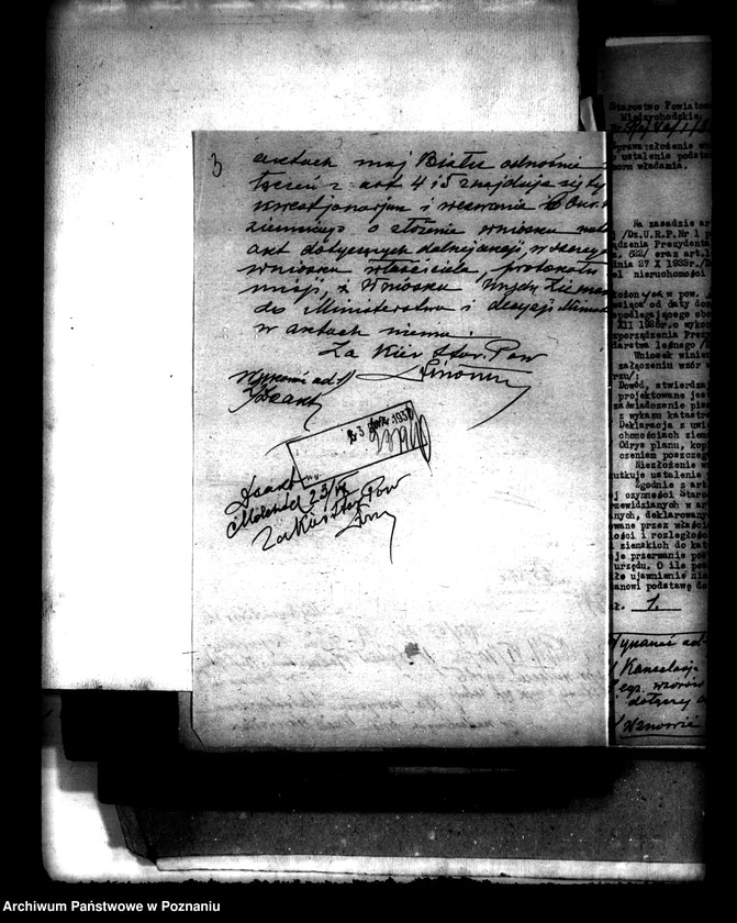 Obraz 7 z jednostki "Majątek Białcz powiat międzychodzki wyłączenie z art. 4/5 ustawy o reformie rolnej Dr Wilhelm Schlinke"