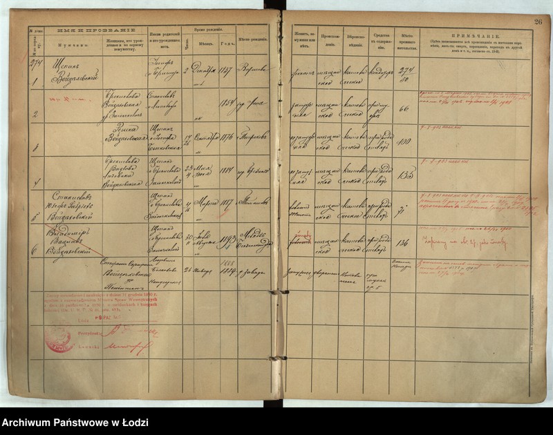 Obraz 19 z jednostki "[Księga ludności stałej m. Łodzi guberni piotrkowskiej nr domu 274-278]"