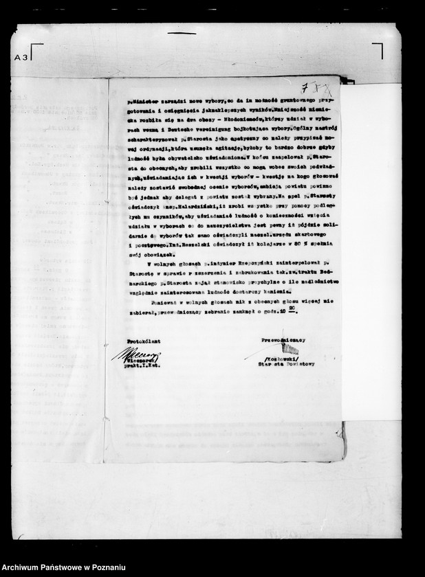 Obraz 11 z jednostki "Protokoły z zebrań periodycznych I instancji /kierowników władz i urzędów niezespolonych z terenu poszczególnych powiatów omawiające ogólną sytuację polityczną i społeczno-gospodarczą"