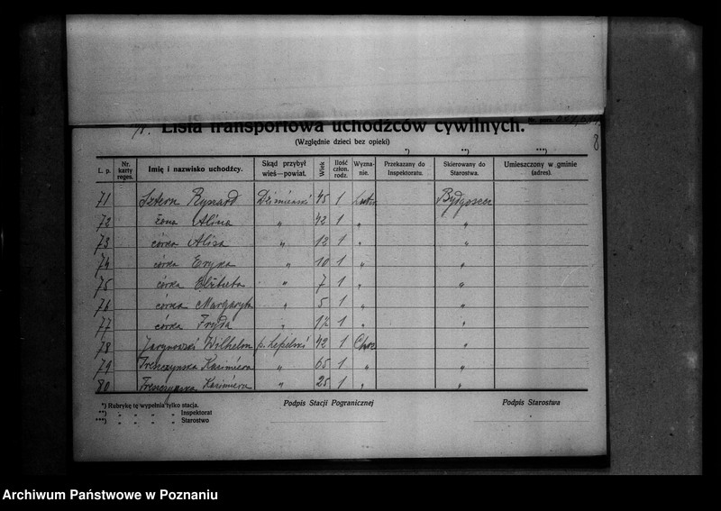 Obraz 12 z jednostki "Lista uchodźców cywilnych."