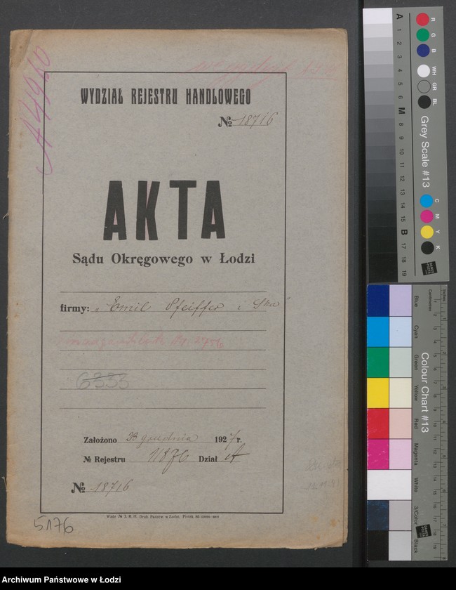 Obraz 2 z jednostki "Emil Pfeiffer i S-ka- reprezentacja firm krajowych i zagranicznych, sprzedaż towarów w ich imieniu"