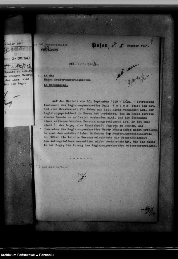 Obraz 12 z jednostki "Abordnung und Versetzung der Beamten"