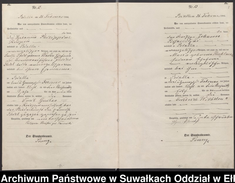 image.from.unit.number "Geburts-Haupt-Register des Königlichen Preussischen Standes-Amtes Bialla Kreis Johannisburg"