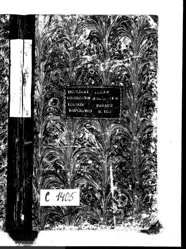 image.from.unit.number "Duplikat Aktów Urodzenia, Małżeństw i Zejścia Parafii Kopciowo R. 1853"